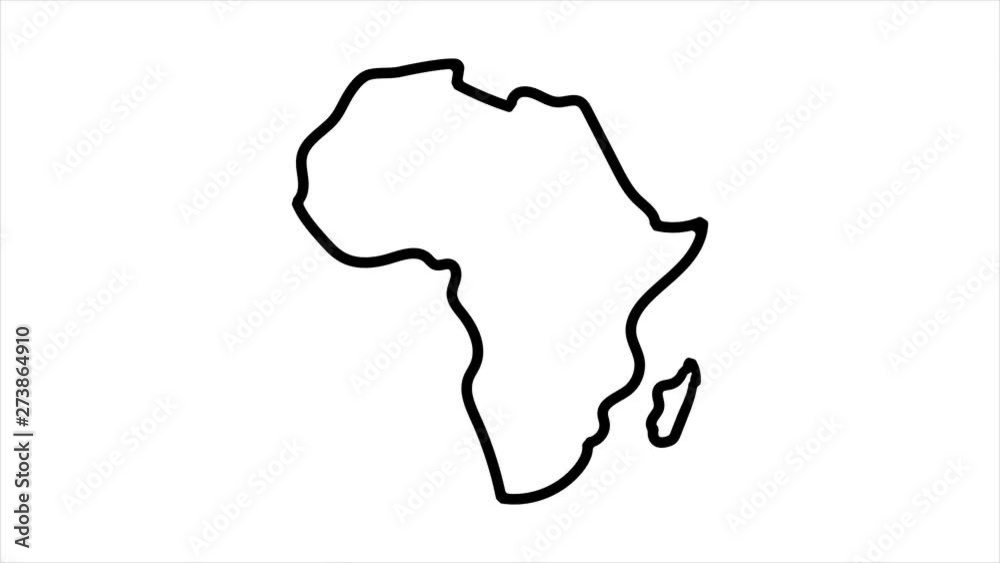 Africa Map sketch illustration hand drawn animation Alpha Luma Matte included. 4k Africa Map sketch illustration hand drawn animation Alpha Luma Matte included. 4k
