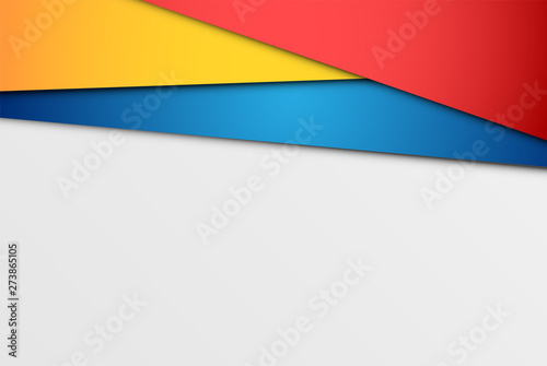 Realistic colorful sheets of papers, vector illustration