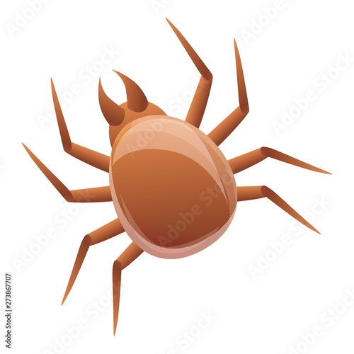 Parasite mite icon. Cartoon of parasite mite vector icon for web design isolated on white background