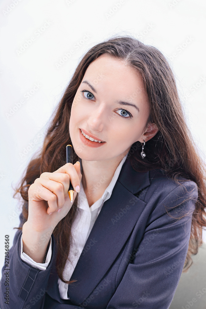 portrait.Pretty business woman working at office. photo with copy space. portrait.Pretty business woman working at office. photo with copy space.