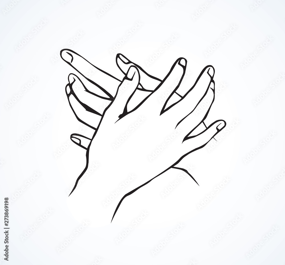 Relaxed hand. Vector drawing Relaxed hand. Vector drawing