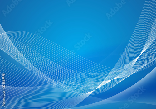 Blue and white wave abstract background © A-R-T-I Vector