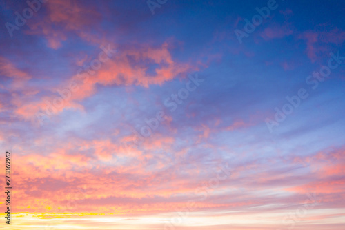 Beautiful sunset clouds in pink colors © Jag_cz