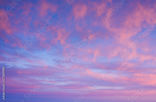Beautiful sunset clouds in pink colors © Jag_cz
