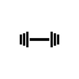 Barbell Line Icon In Flat Style Vector For Apps, UI, Websites. Dumbbell Icon Vector Illustration