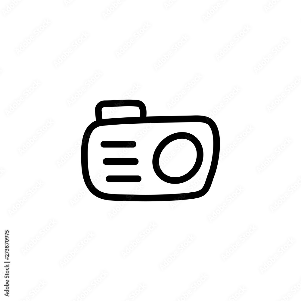 Camera Line Icon In Flat Style Vector For Apps, UI, Websites. Black Icon Vector Illustration Camera Line Icon In Flat Style Vector For Apps, UI, Websites. Black Icon Vector Illustration