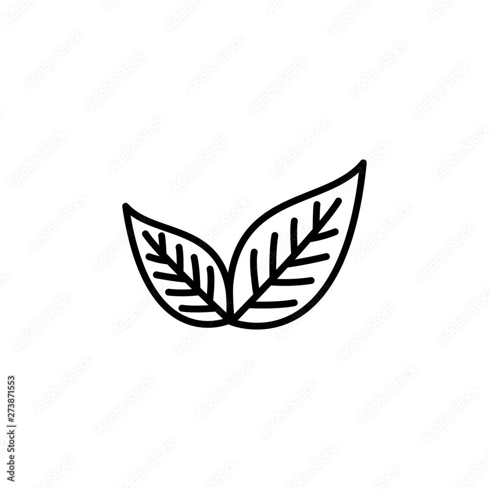 Leaf Line Icon In Flat Style Vector For App, UI, Websites. Black Icon Vector Illustration Leaf Line Icon In Flat Style Vector For App, UI, Websites. Black Icon Vector Illustration