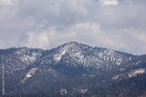 Big Bear Mountains covered with snow