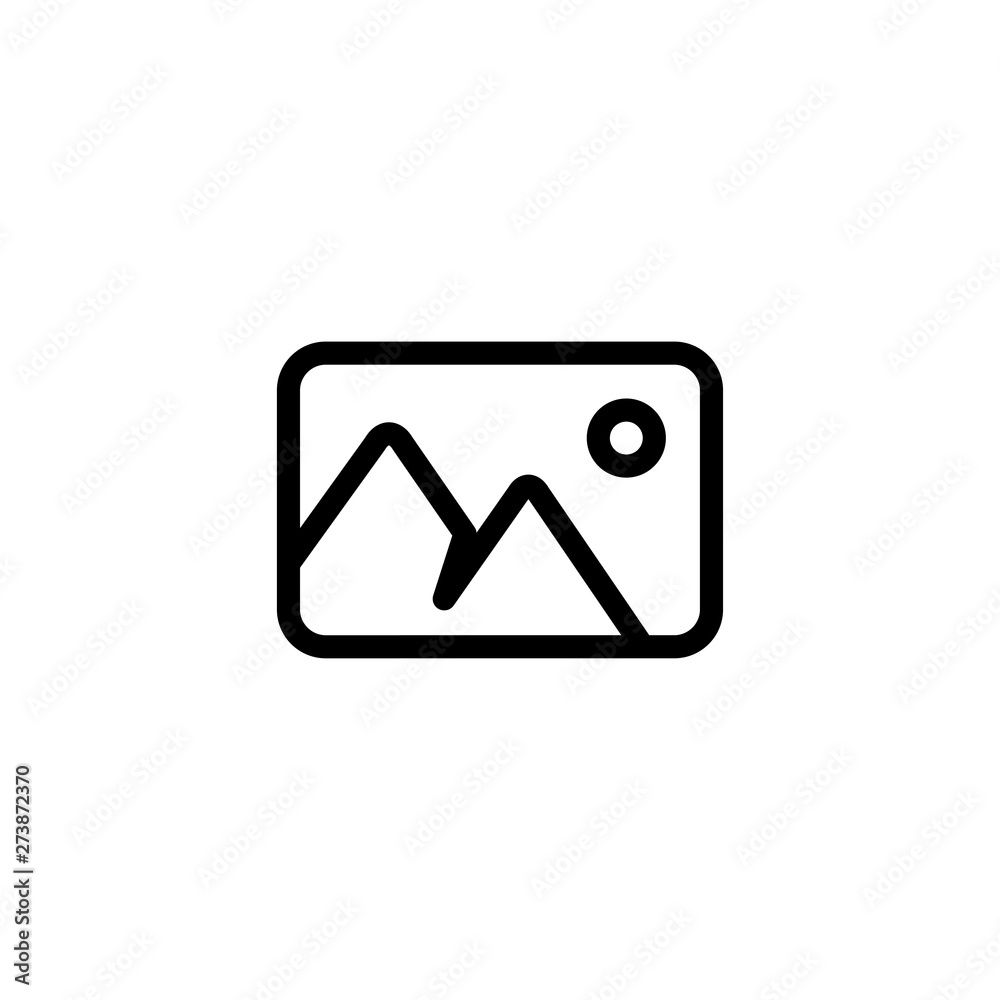 Photo Line Icon In Flat Style Vector For Apps, UI, Websites. Black Icon Vector Illustration Photo Line Icon In Flat Style Vector For Apps, UI, Websites. Black Icon Vector Illustration