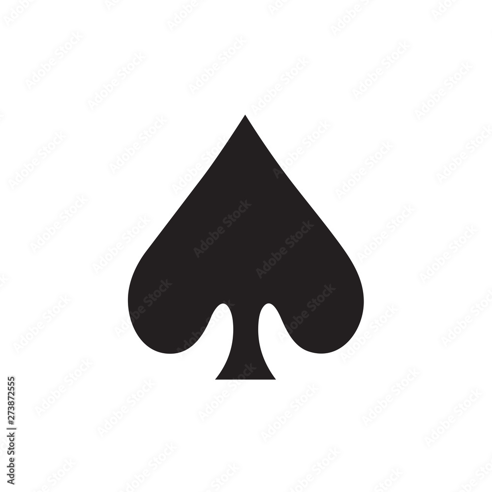 Playing Card Spade Icon In Flat Style Vector For Apps, UI, Websites. Black Vector Icon Playing Card Spade Icon In Flat Style Vector For Apps, UI, Websites. Black Vector Icon