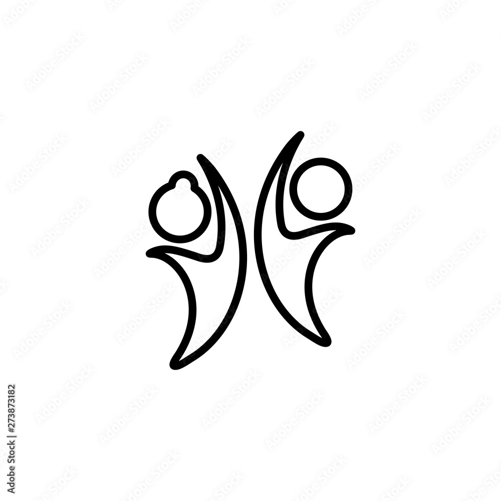 Youth Line Icon In Flat Style Vector For Apps, UI, sites. Black Icon