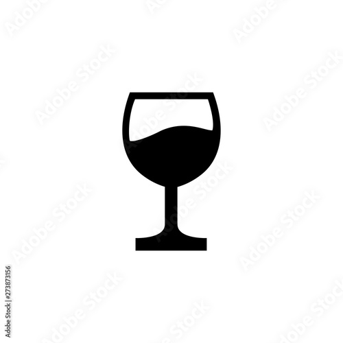 Wine Glasses Icon In Flat Style Vector For Apps, UI, Websites. Black Icon Vector Illustration