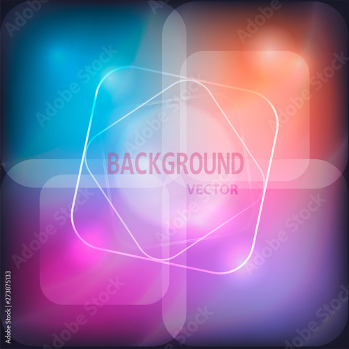 Glowing neon banner for design. Vector Background