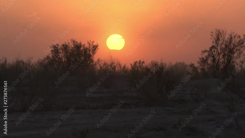 Uzbekistan Ustyurt Plateau. Sunset in the desert. Uzbekistan Ustyurt Plateau. Sunset in the desert.