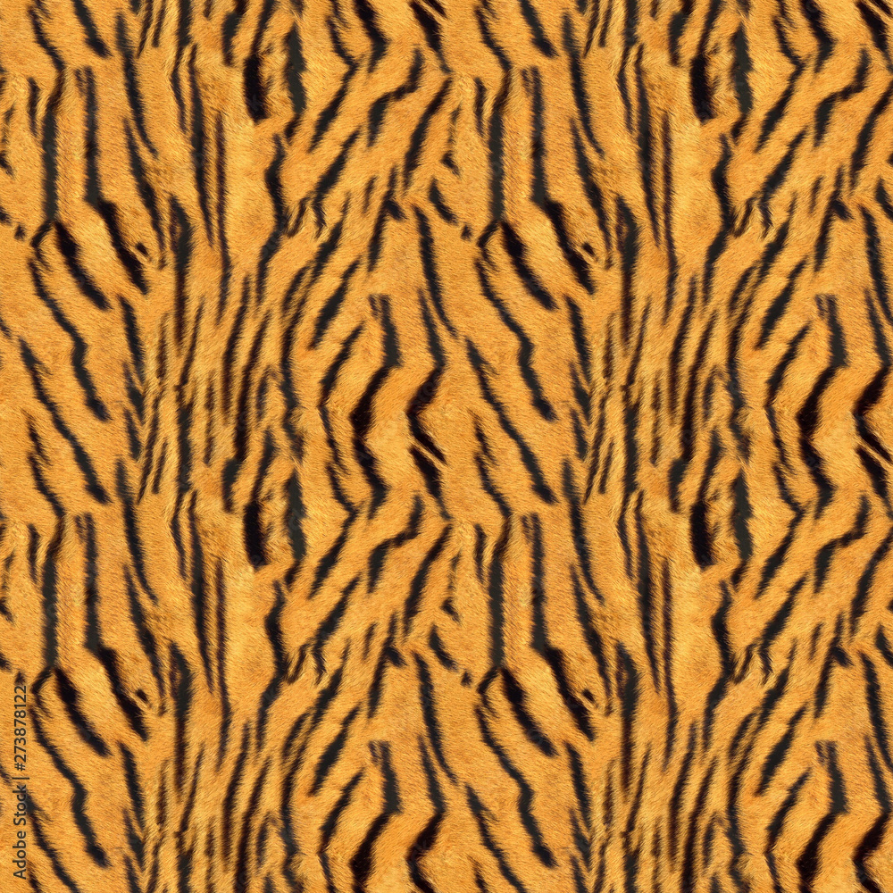 Bengal Tiger Seamless Fur Pattern Texture Stock Photo | Adobe Stock