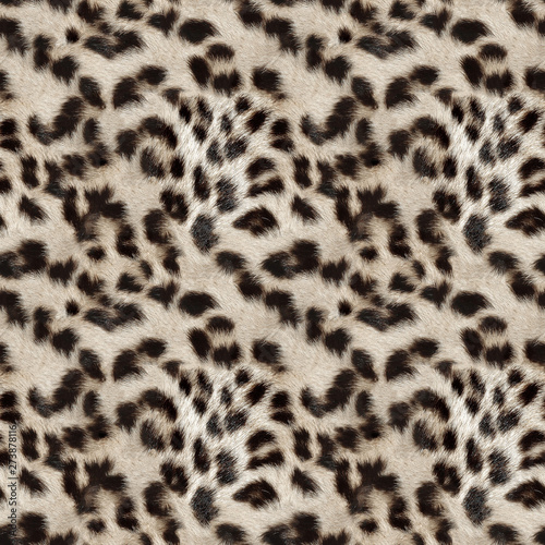 Seamless Fur Pattern Texture Realistic Snow Leopard