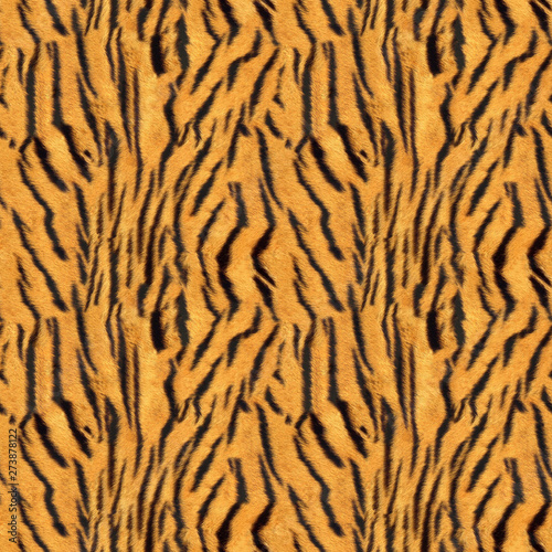 Bengal Tiger Seamless Fur Pattern Texture