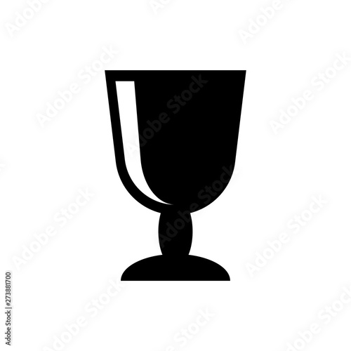 a glass of red wine flat vector icon