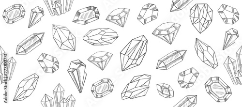 Geometric Crystals Pattern with and Minerals.