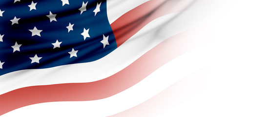 USA or American flag background with copy space
