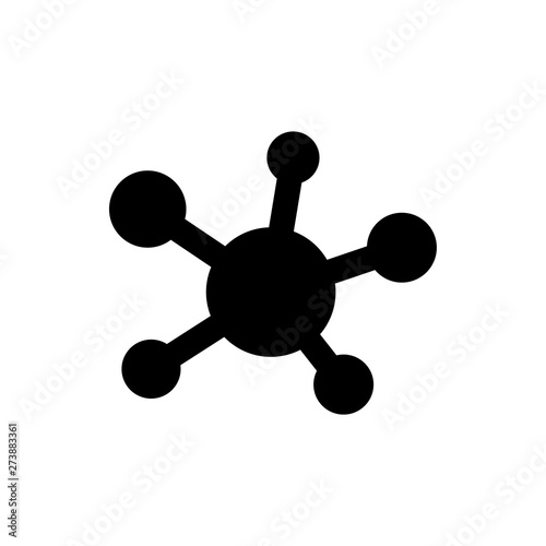 molecules flat vector icon