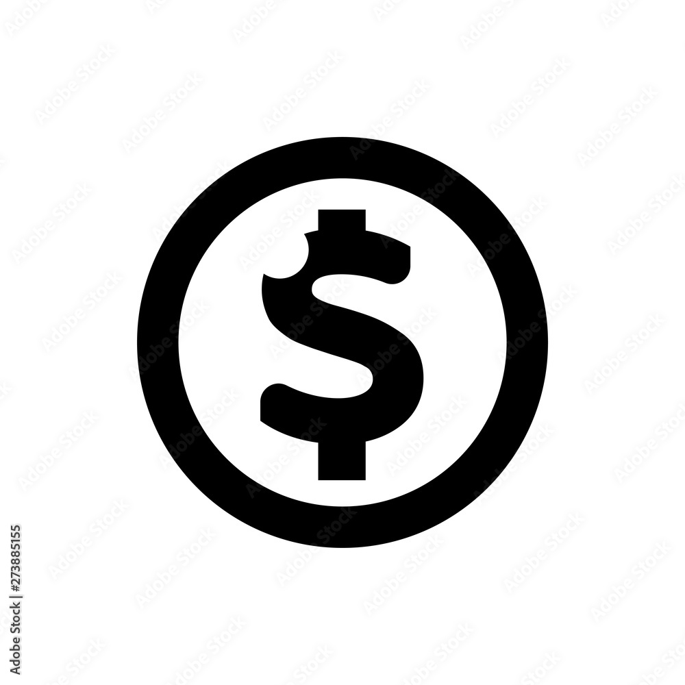 Obraz premium dollar flat vector icon