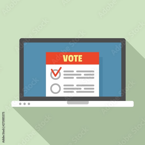 Modern online vote icon. Flat illustration of modern online vote vector icon for web design