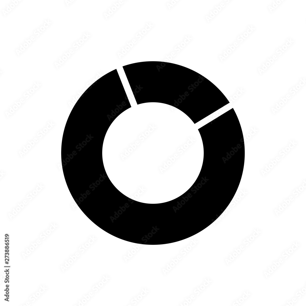 round chart flat vector icon round chart flat vector icon