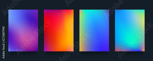 Wallpaper Mural Minimal covers design set. Modern awesome halftone gradients. Cool future abstract geometric template. Colorful vector banner poster composition. Torontodigital.ca