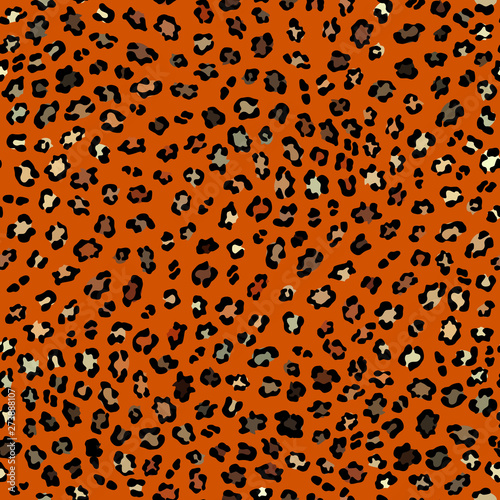 Seamless vector pattern. Imitation of leopard texture.