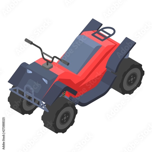 Kid quad bike icon. Isometric of kid quad bike vector icon for web design isolated on white background