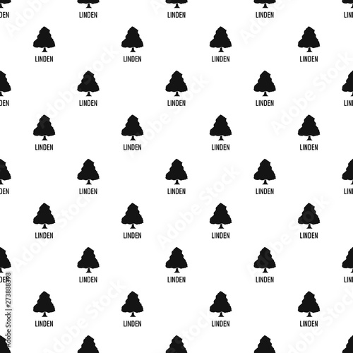 Linden tree pattern seamless vector repeat geometric for any web design