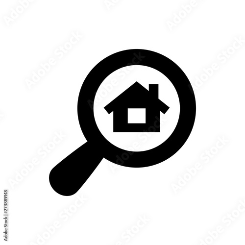 housing search flat vector icon