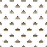 Tall church pattern seamless vector repeat for any web design