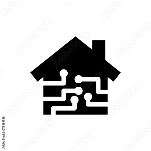 smart house flat vector icon
