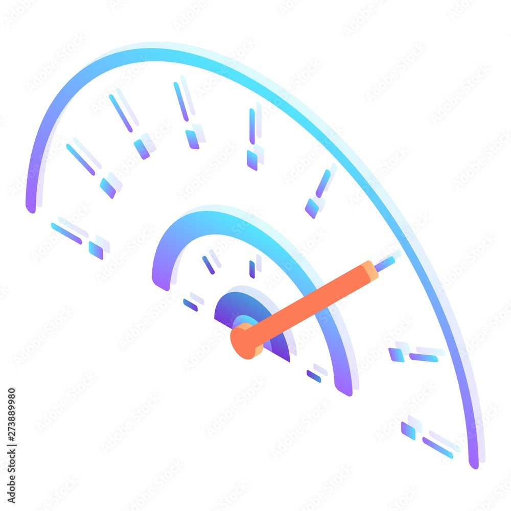 Web speed test icon. Isometric of web speed test vector icon for web design isolated on white background Web speed test icon. Isometric of web speed test vector icon for web design isolated on white background