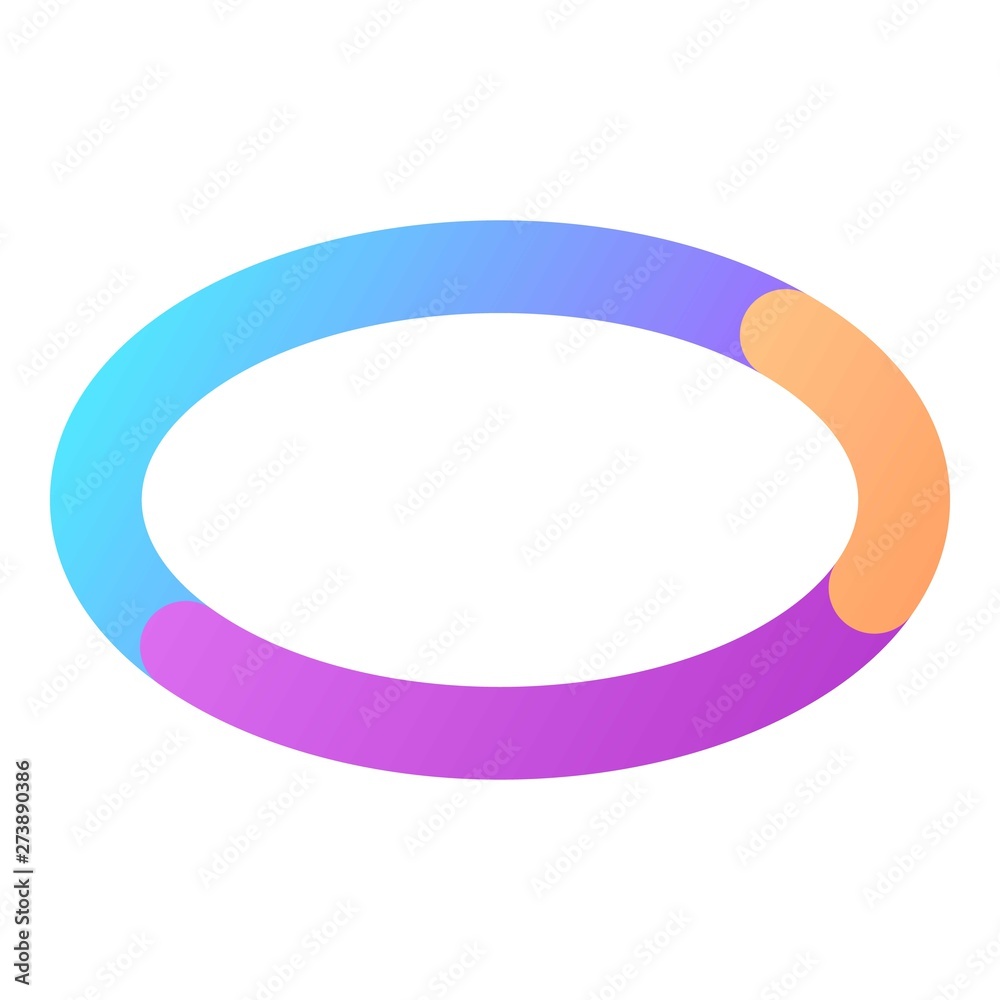 Circle graph icon. Isometric of circle graph vector icon for web design isolated on white background Circle graph icon. Isometric of circle graph vector icon for web design isolated on white background