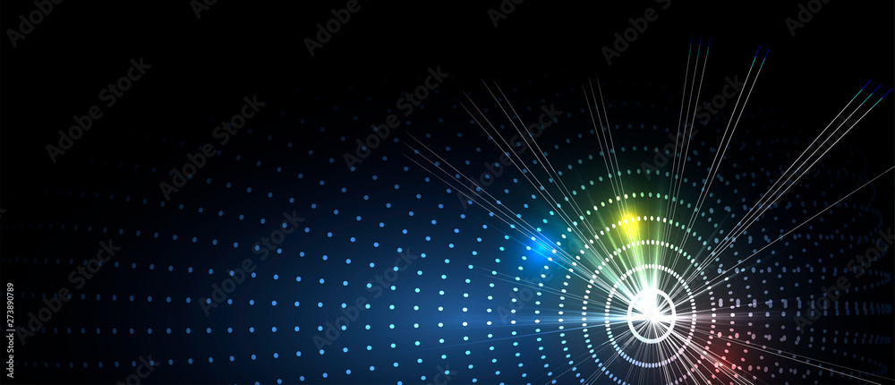 Fototapeta premium Abstract tech background. Futuristic technology interface