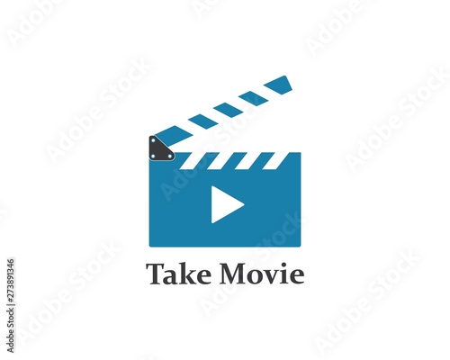 clapperboard movie icon of industry movie and movie festival vector illustration