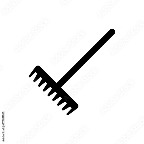 rake flat vector icon