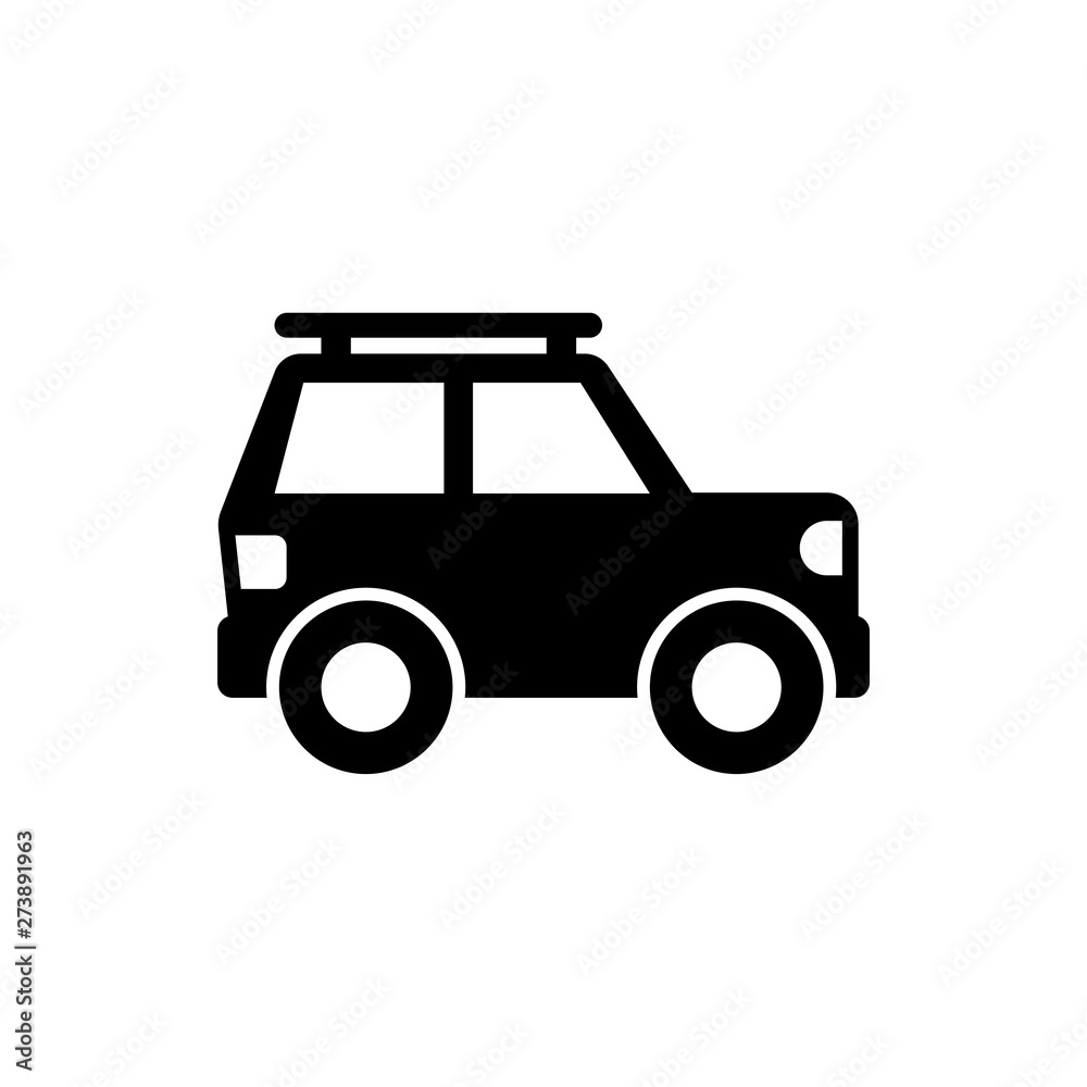 car with the trunk flat vector icon