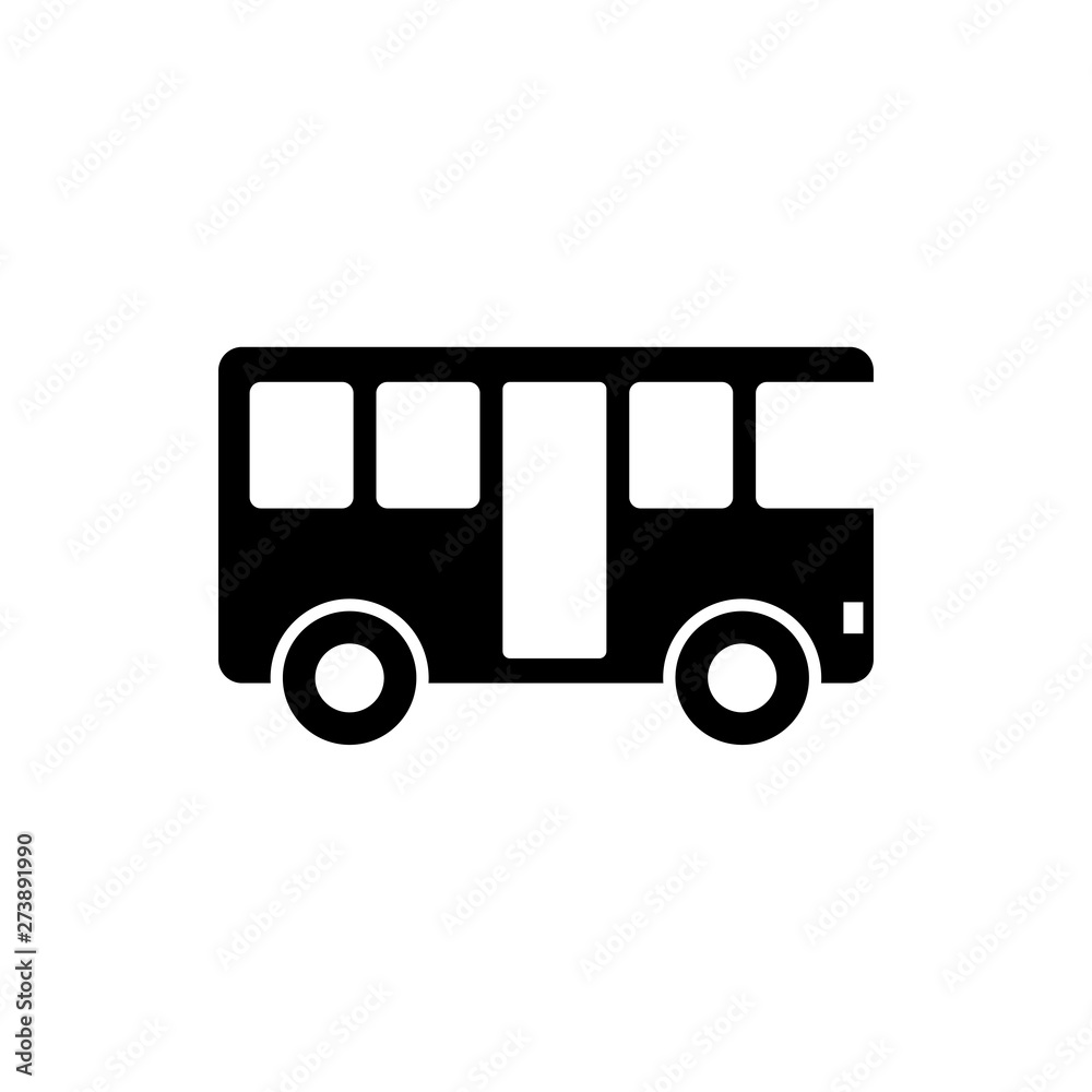 bus flat vector icon