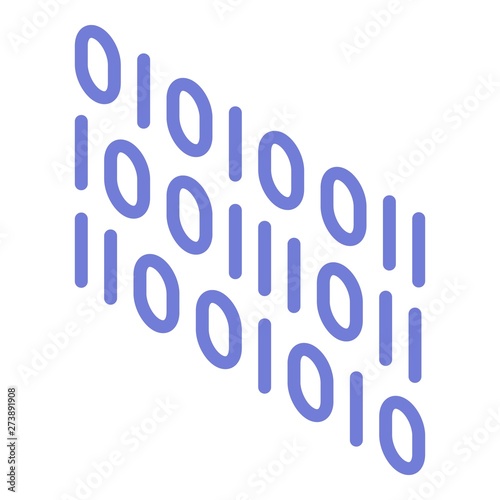 Binar code icon. Isometric of binar code vector icon for web design isolated on white background