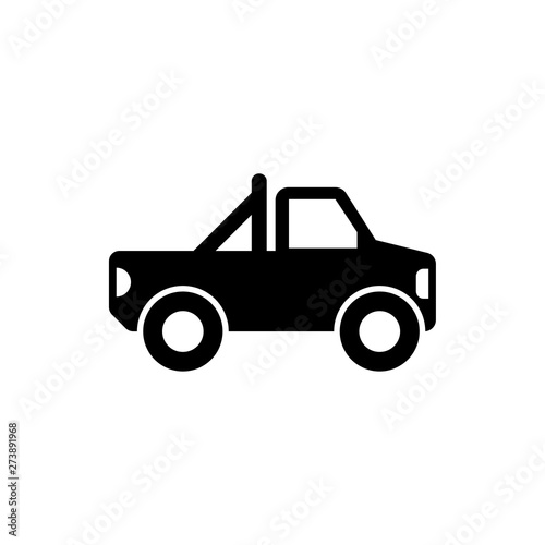 car pickup flat vector icon