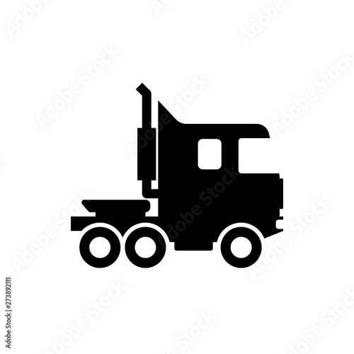 truck cab flat vector icon