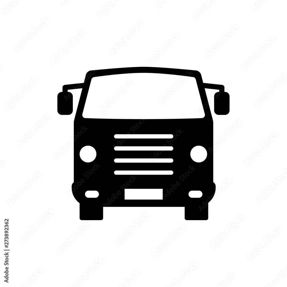 truck cab front view flat vector icon truck cab front view flat vector icon