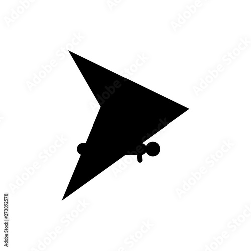  hang-gliding flat vector icon