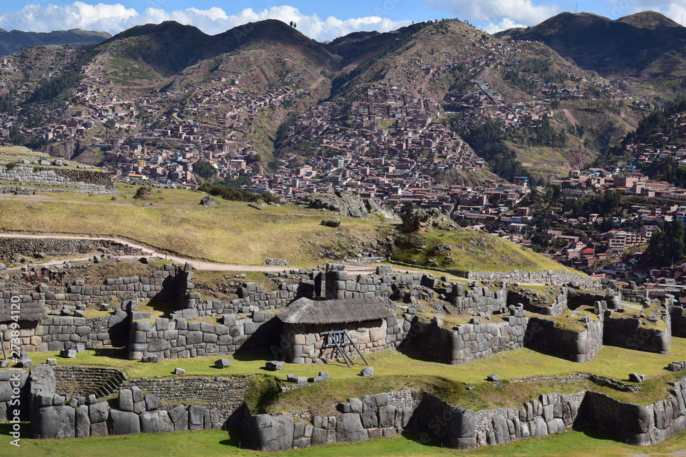 Scenery in Sacsayhuaman in Cusco, Peru