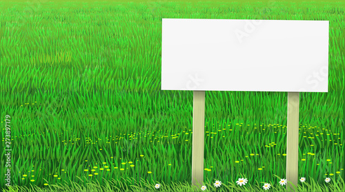 Vector green lawn grass banner