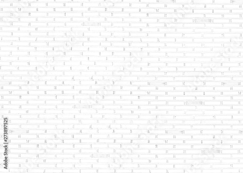 Abstract white brick wall texture for pattern background. Usage as backdrop design